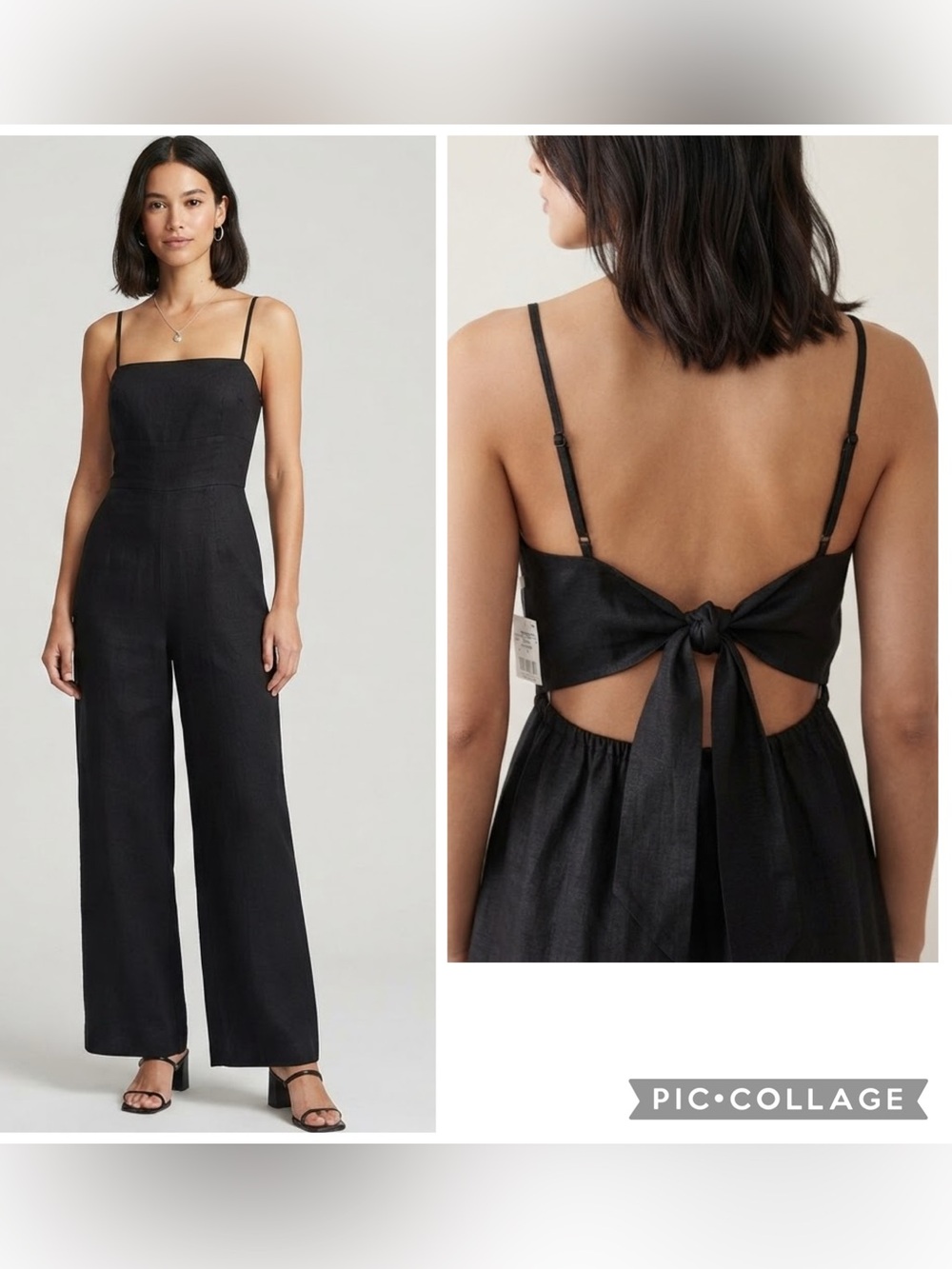 Trixxi Jumpsuit with Tie  Bow on Back